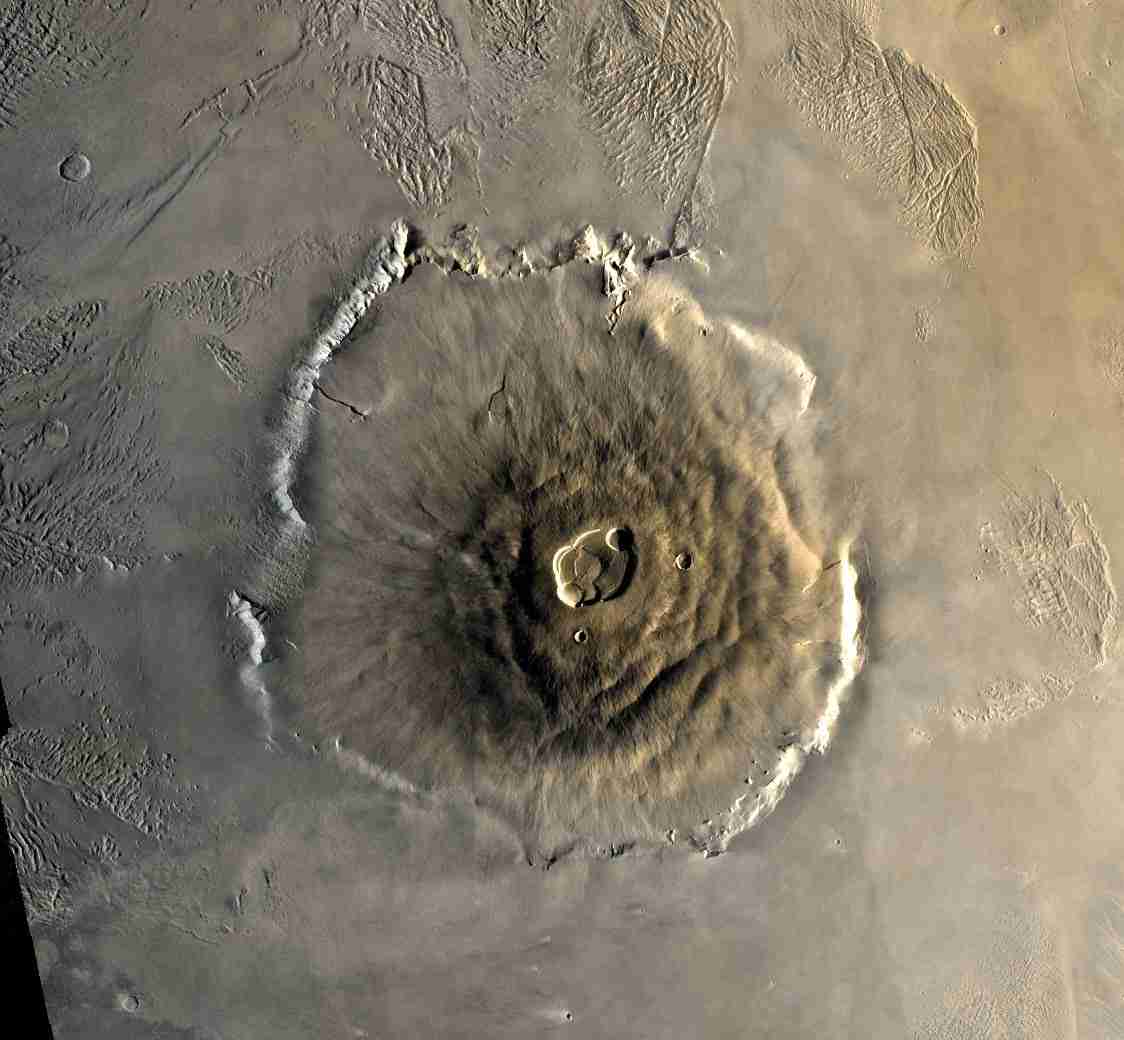 El Monte Olympo, el mayor volc�n del Sistema Solar. Tomada de nssdc.gsfc.nasa.gov