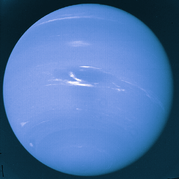 Neptuno, con su caracter�stico color azul. Tomada de www.solarviews.com
